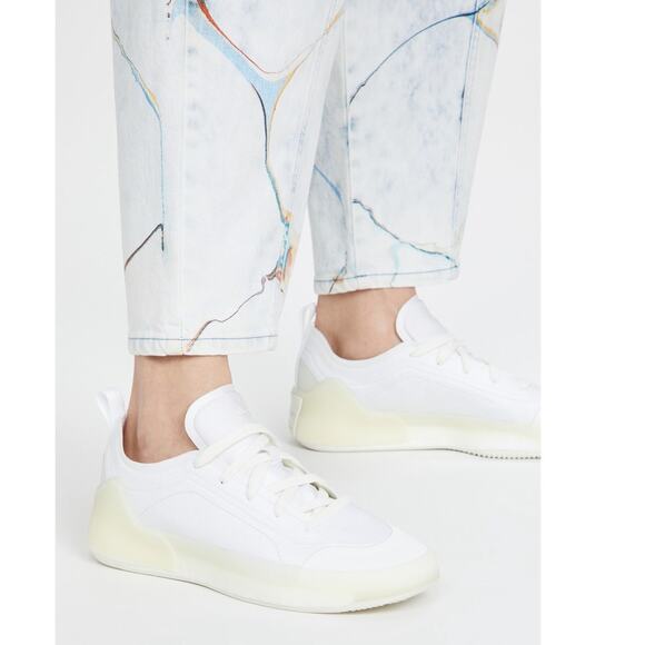 New Adidas by Stella McCartney ASMC Treino Sneakers in White Women's Size 8.5 - Picture 1 of 9